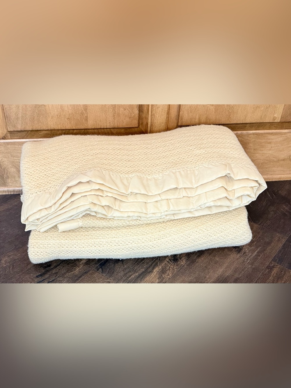 Vintage JCPenney Waffle-Weave Thermal Throw